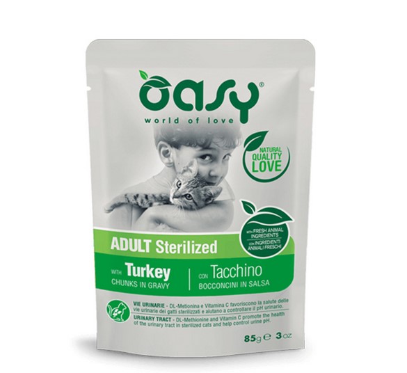 Oasy Wet Cat Adult Sterilized With Turkey